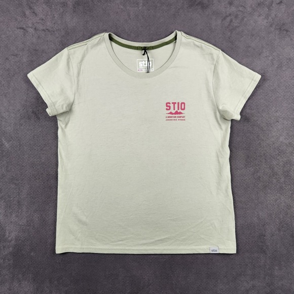 Stio Tops - Stio Mountain Sol Tee Shirt Womens Medium Sage Flats Green Graphic 100740-310-MD
